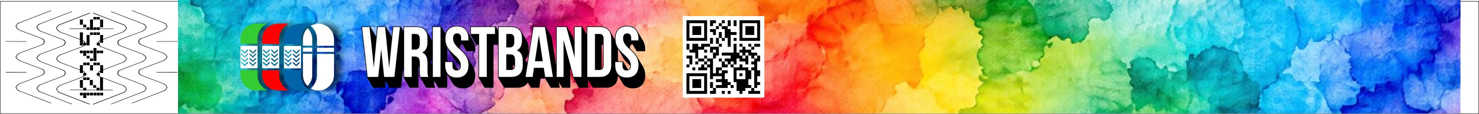 Watercolour design with QR code