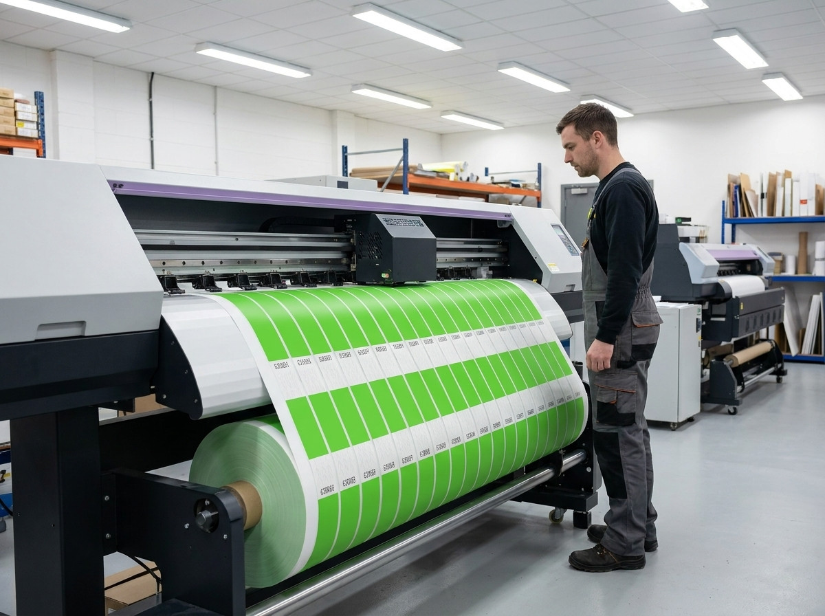 Manufacturing process of custom Tyvek wristbands in a professional printing facility